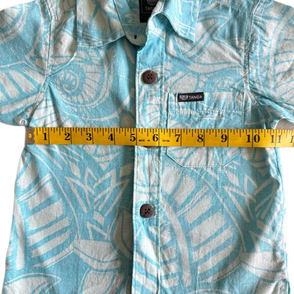 Tanoa Boys Button Down Shirt Size 2 Light Blue - Picture 3 of 3